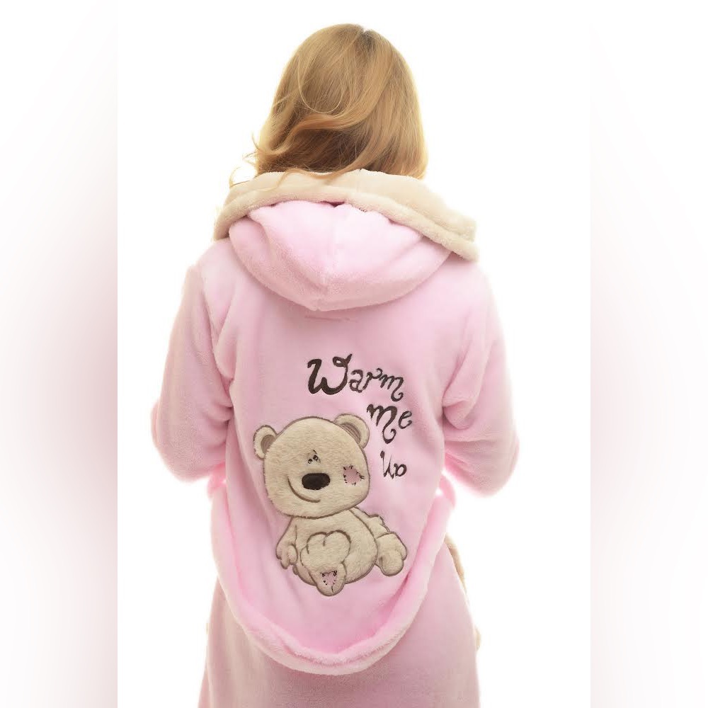 DH116 NEW Poppy Diary Rose-Coffee Teddy Bear Soft Plush Bathrobe